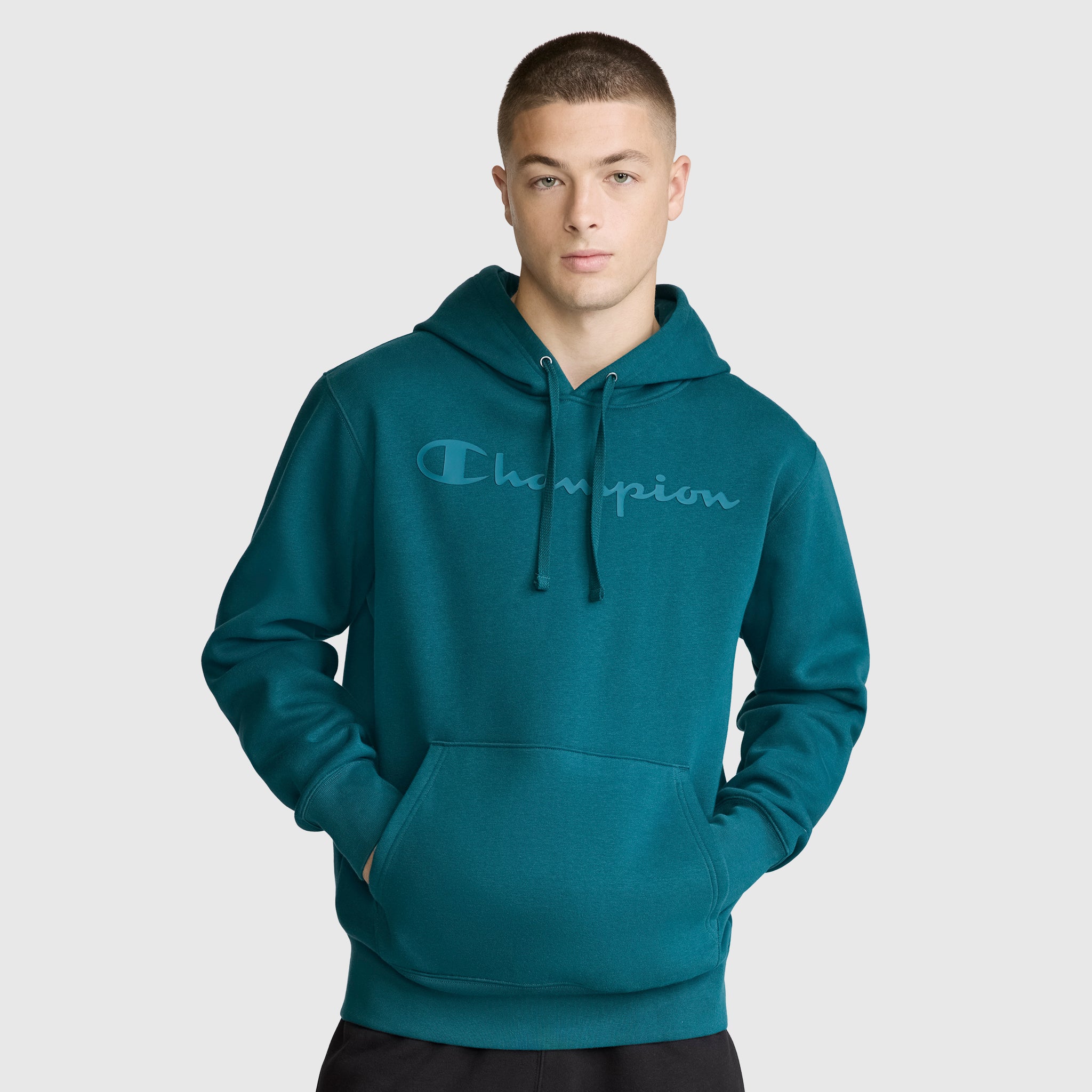 Powerblend Hoodie. Tonal Script Logo - Image 2