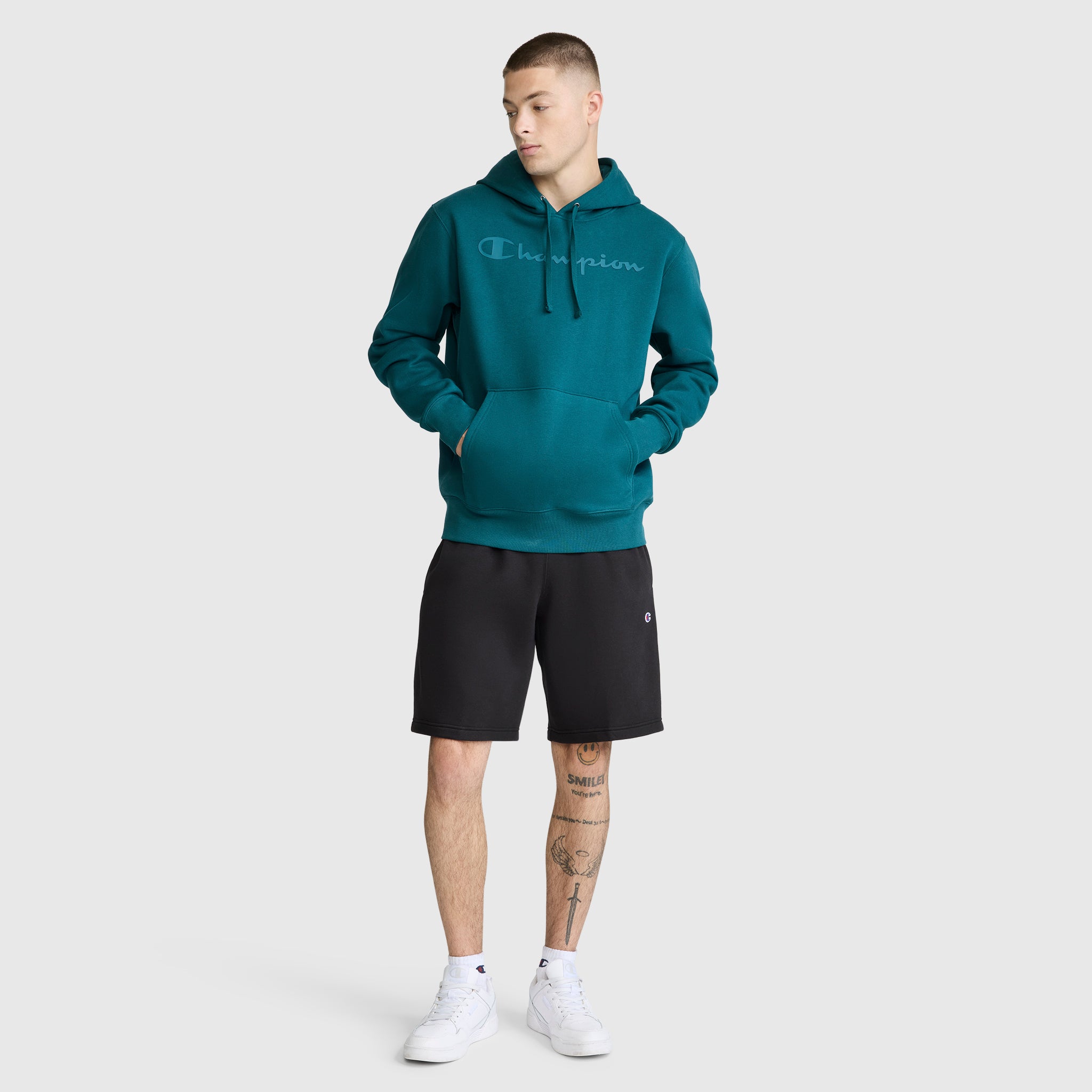 Powerblend Hoodie. Tonal Script Logo - Image 7