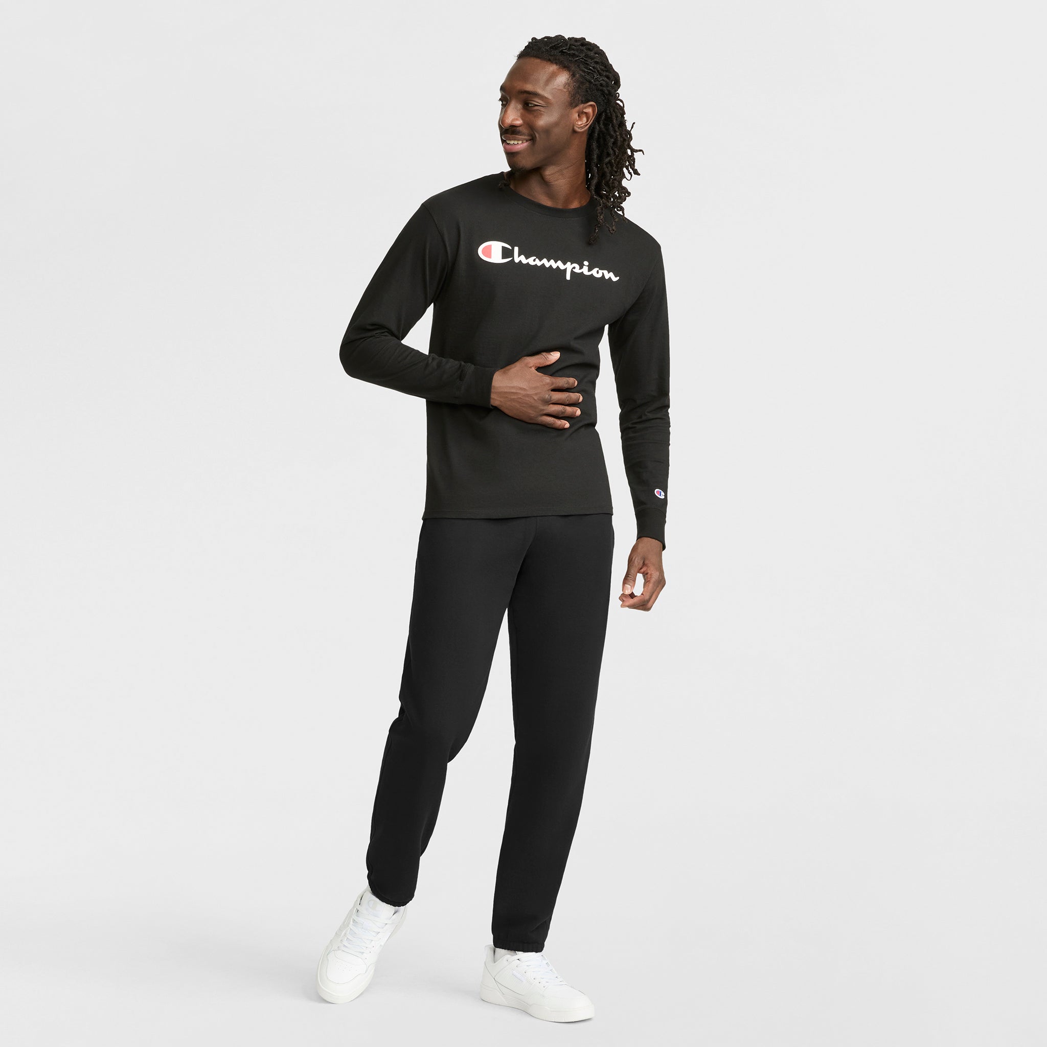 Classic Graphic Long-Sleeve T-Shirt. Script Logo - Image 4