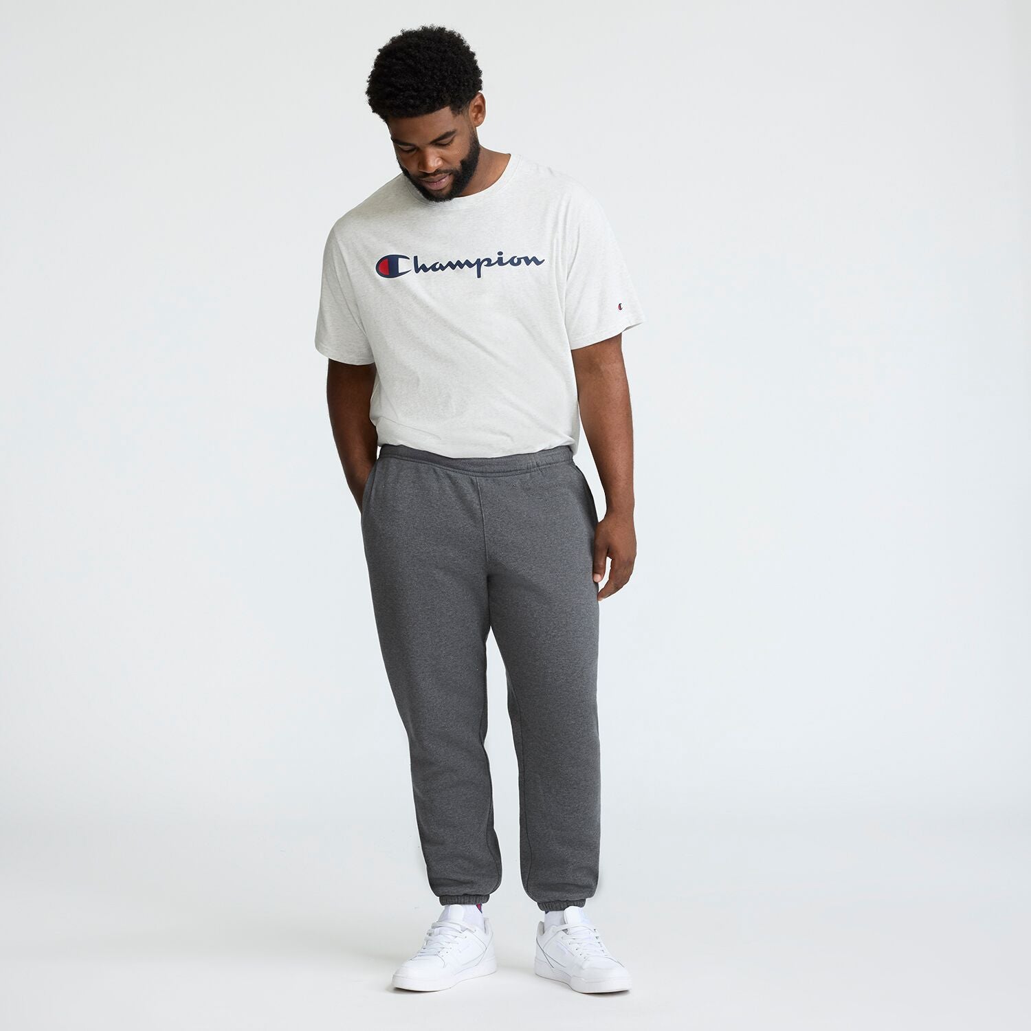 Powerblend Sweatpants. Cinched Bottom. C Logo - Big & Tall - Image 5